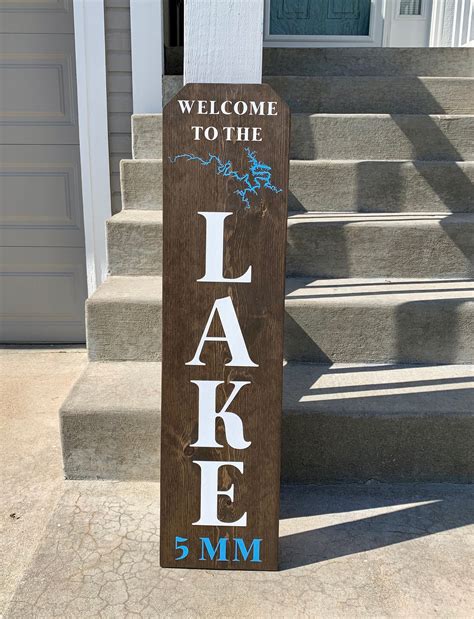 Lake Of The Ozarks Decor Mile Marker Sign Dock Sign Lake Etsy