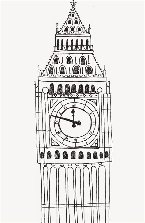 How To Draw London Big Ben Drawing Word Searches