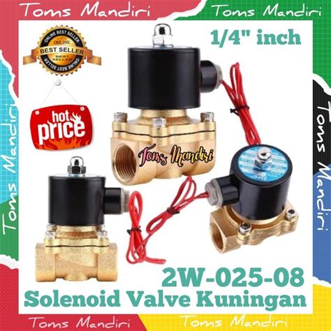 Jual Solenoid Valve Kuningan Coil Tembaga 1 4 Inch 2W 025 08 Di Lapak