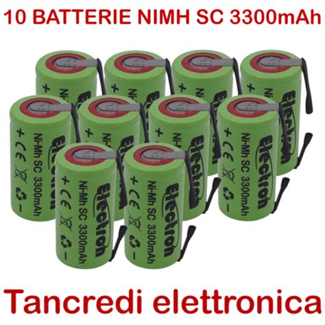 X Batteria Ricaricabile Ni Mh Sc V Mah X Mm Mah A