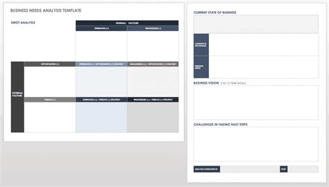 Free Needs Analysis Templates Smartsheet