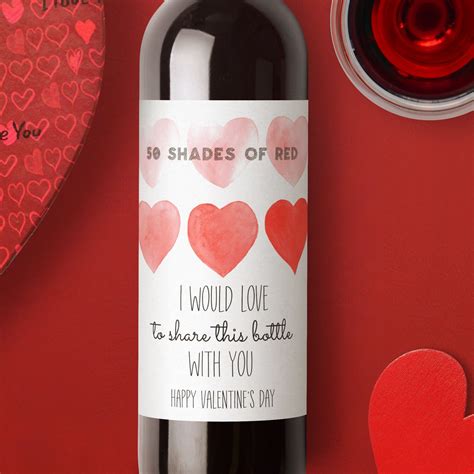 Personalized Valentines Day Wine Label