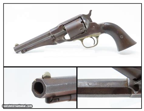 C1870s Remington New Model” Police 38 Rimfire 5 Shot Revolver Antique