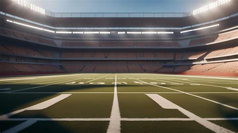 Premium AI Image | lifelike American football field the middle of the ...