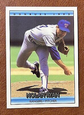 1992 Donruss 707 Nolan Ryan Rangers Error Card No Dot After INC EBay