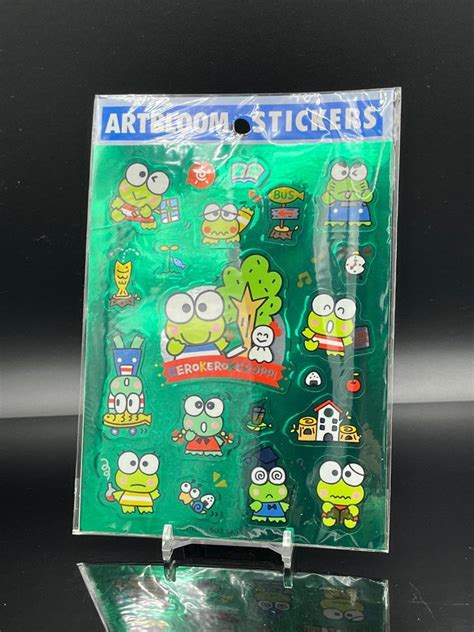 日本製懷舊artbloom Keroppi雷射貼紙 興趣及遊戲 手作＆自家設計 文具及工藝 畫作及印刷品 Carousell