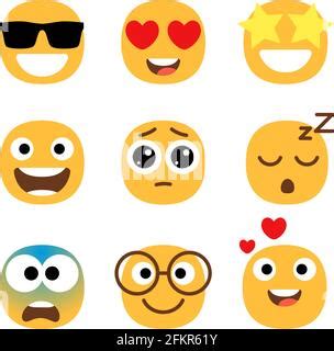 Lachendes Smiley Emoticon Herzen Auge Liebe Vector Illustration Stock