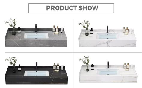 Artificial Stone Basin Solid Surface Gootsteen Zwart Bathroom Wall Hung