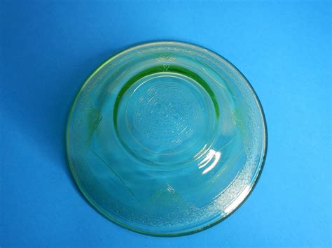 Vintage Vaseline Ouraline Uranium Dessert Glass Bowl Etsy