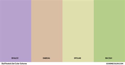 Dull Pastels Set Color Scheme Dull