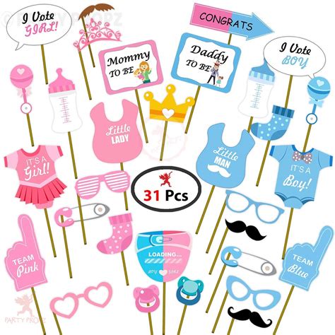 Party Propz Baby Shower Set Of 31 Photo Booth Baby Shower Photo Booth