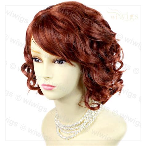 Wiwigs Lovely Copper Red Short Curly Summer Style Skin Top Ladies Wig