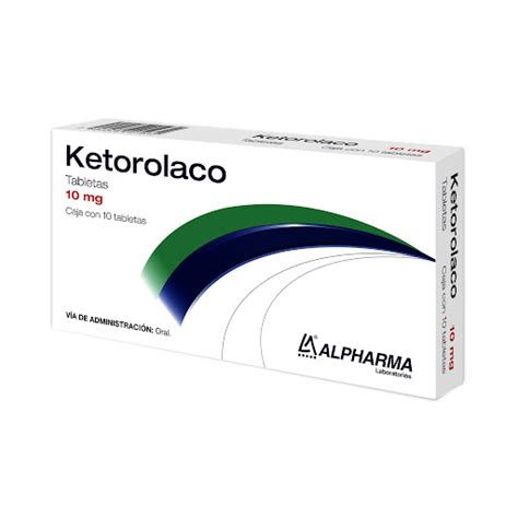 Ketorolaco 10mg X 10 Tabletas Alpharma