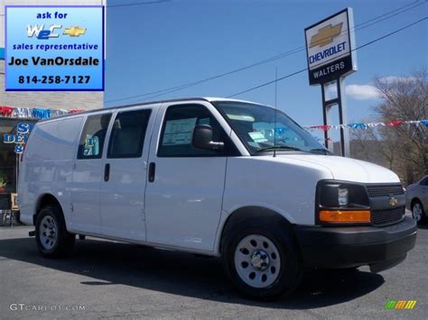 2012 Summit White Chevrolet Express 1500 AWD Cargo Van 63780401 Photo