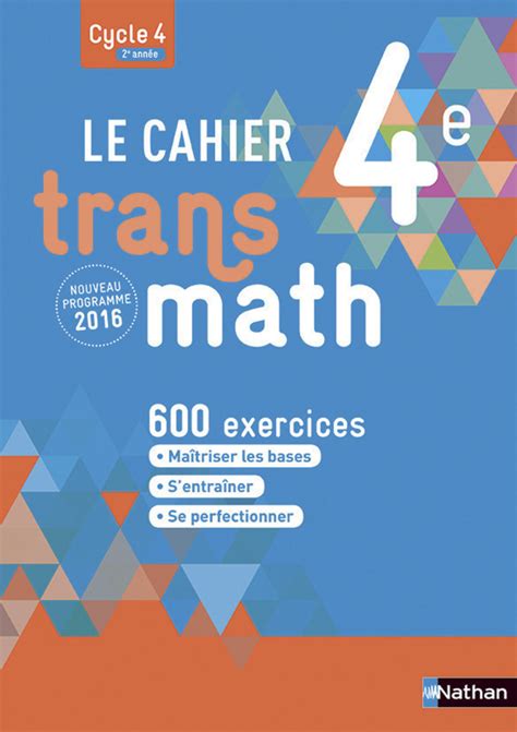 Le Cahier Transmath 4e Biblio Manuels