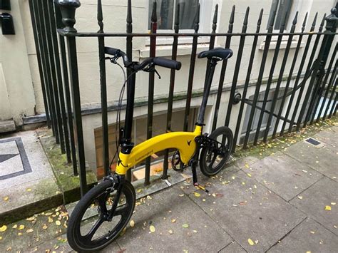 Yellow Hummingbird Single Speed Folding Bike Plus Carbon Wheelset Good