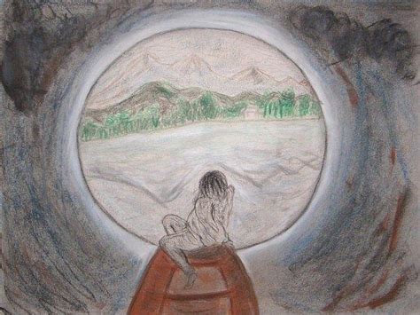 Moon gazing lady Drawing by Dipesh Nepal | Fine Art America