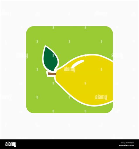 Icono de limón llano simple ilustración vectorial Signo del limón