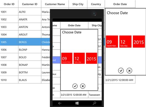 Column Types In UWP DataGrid Control Syncfusion