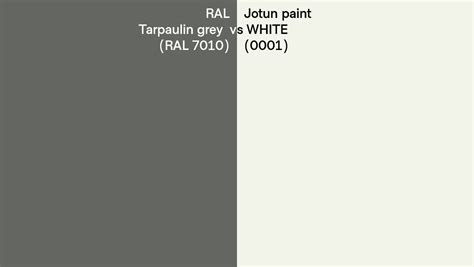 RAL Tarpaulin Grey RAL 7010 Vs Jotun Paint WHITE 0001 Side By Side