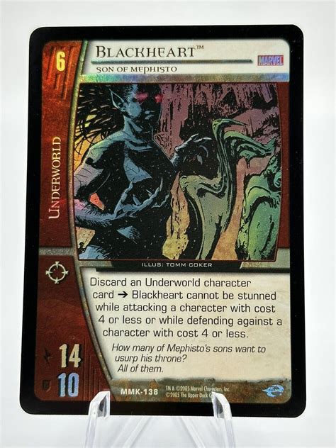 2004 Vs System Marvel Ud Blackheart Mmk 138 Holo Foil Unplayed Game