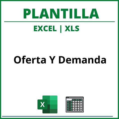 Plantilla Oferta Y Demanda Excel