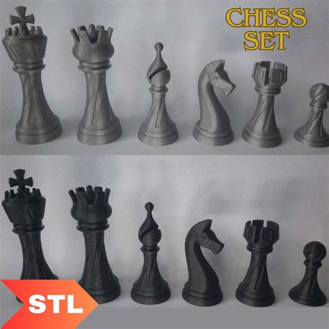 Stl Files For 3d Printing Chess Set Drawing 3d Print Stl 3d Printer