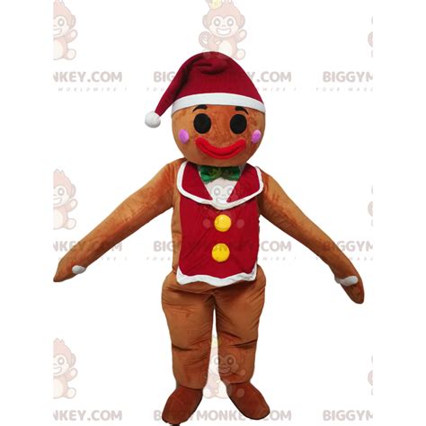 BIGGYMONKEY Gingerbread Man Mascot Costume With Sizes L 175 180CM