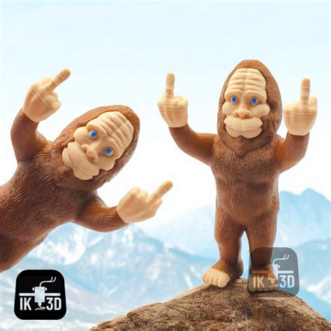 Archivo Stl Bigfoot Middle Finger 3mf Included No Supports 🖕 3mf・modelo Imprimible En 3d