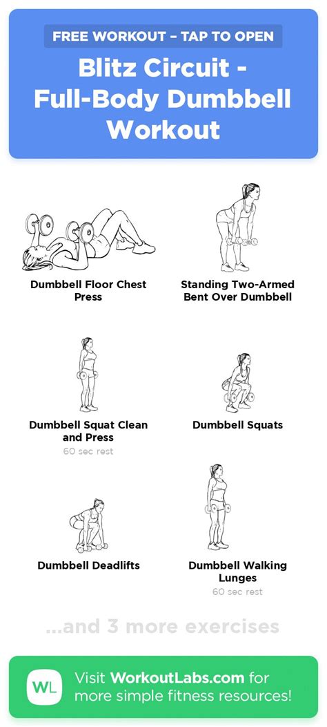 Blitz Circuit Full Body Dumbbell Workout · Free Workout By