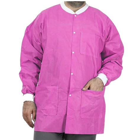 Vastmed Disposable Lab Jacket Sms Multiple Layers G Large Pink