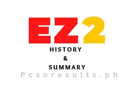 EZ2 Result History And Summary 2023 PCSO Results