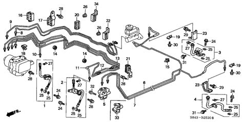 46379 S87 A50 Genuine Honda Pipe Z Brake