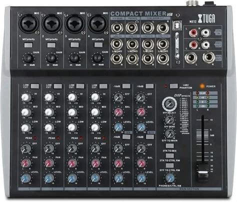 XTUGA 7.87 Inches MX12 Audio Mixer 12 Channel With USB, For Party, 20hz ...