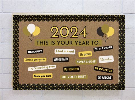 New Year Bulletin Board Idea Printable Bulletin Board Kit January