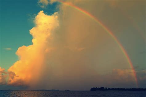 Kostenlose Foto Wolke Himmel Sonnenuntergang Regenbogen Malediven