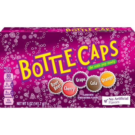 Bottle Caps, Cherry Cola Flavored Candy, 5 oz Theater Box for Movie ...