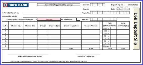 Td Bank Deposit Slip Template Templates 2 Resume Examples