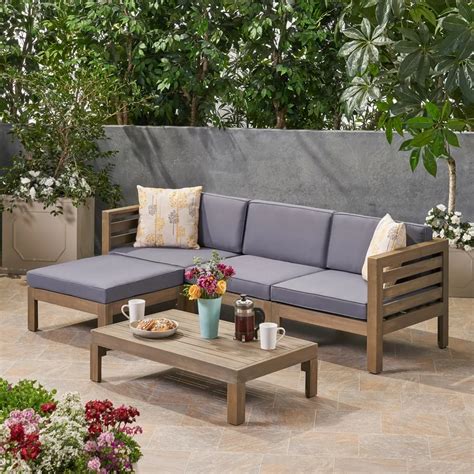 Longshore Tides Dwayne Outdoor Piece Sectional Seating Group With