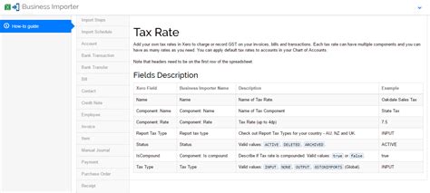 How To Import Tax Rates Into Xero Using Business Importer Cloudbusiness