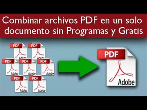 Combinar Varios Pdf En Uno Solo Sin Programas Y Gratis Youtube