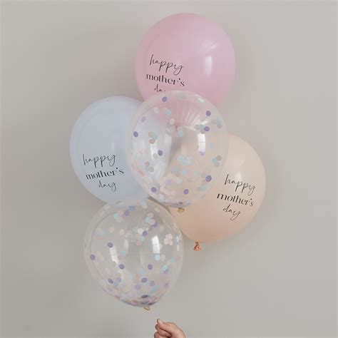 Pastel And Confetti Happy Mothers Day Balloon Cluster Ginger Ray