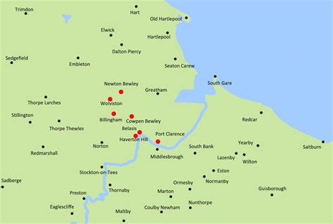 Billingham Area Map Englands North East