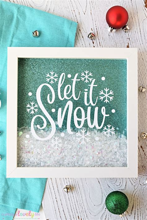 Easy Christmas Shadow Box using Cricut - Crafting a Lovely Life