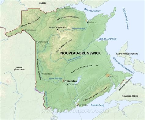 Carte Du Nouveau Brunswick