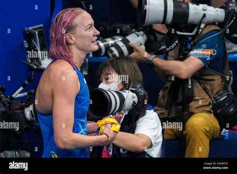 Tokyo Japan August Sarah Sjoestroem Of Sweden After Competing On