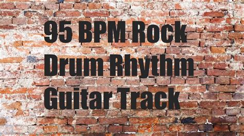 95 BPM Rock Drum Rhythm Guitar Track YouTube