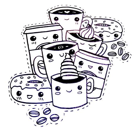 List Pictures Kawaii Food Coffee Cup Cute Drawings Easy Latest