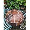 Amazon Riseon Boho Handmade Faux Pu Leather Moroccan Pouf