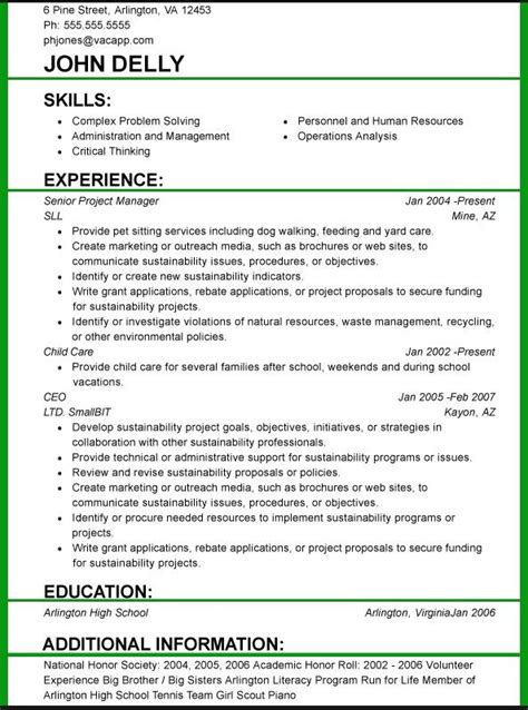 Resume Font Size